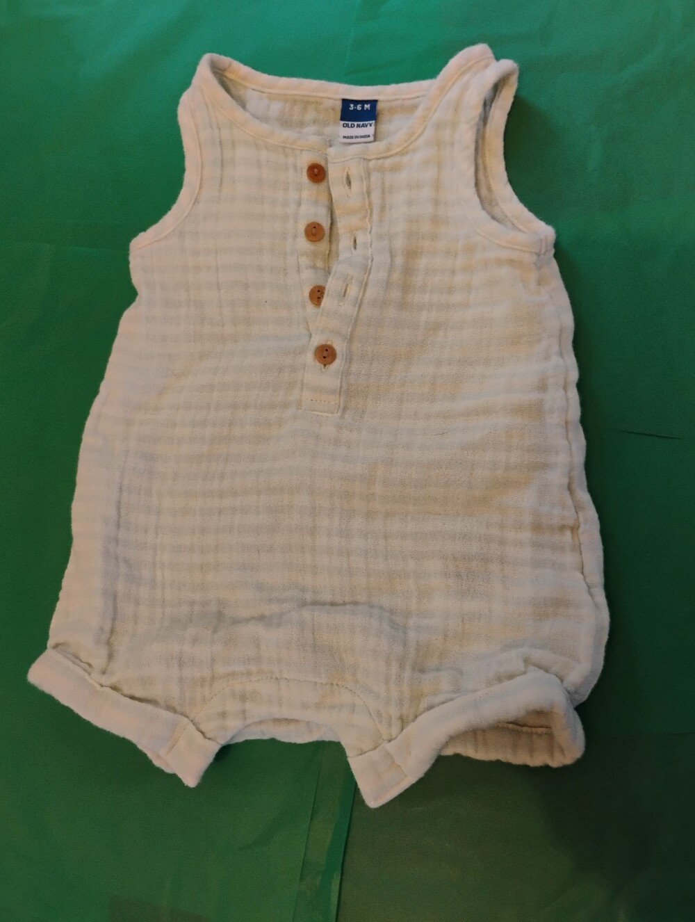 Old Navy Cream Cotton Baby Romper